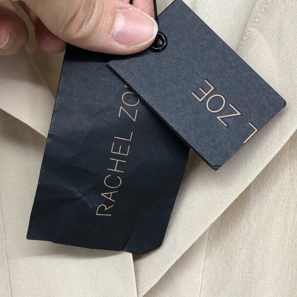 NWT Rachel Zoe light beige 100% silk long sleeve blouse size ~ Medium - Picture 8 of 16